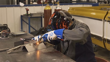 welder MIG welding sheet metal